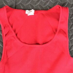 Kid ribbed camisole red color
